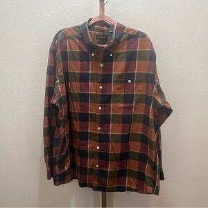 Orvis No-Work Work Shirt Mens XXL Cotton Multicolor Plaid Long Sleeve Button Up